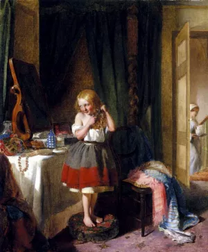 The Haircut Oil painting by Edward Charles Barnes