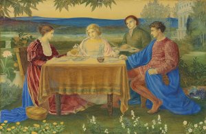 Some have entertained angels unawares by Edward Clifford Oil Painting