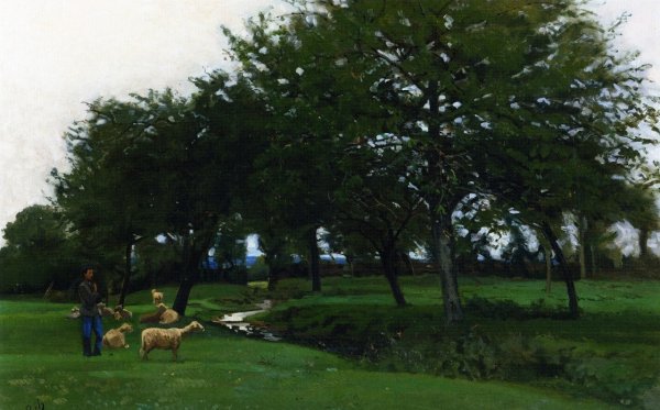 Main Product Photo of Green Pastures Painting by Edward Darley Boit