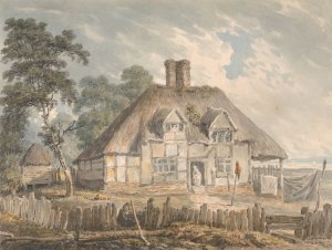 A Cottage near Southampton by Edward Dayes Oil Painting