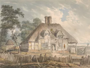 A Cottage near Southampton by Edward Dayes Oil Painting