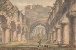 Buildwas Abbey, Shropshire by Edward Dayes Oil Painting