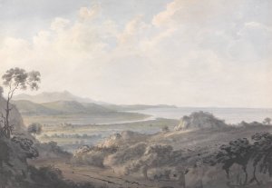 Coast Scene with Mouth of a River by Edward Dayes Oil Painting