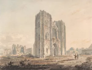 Elgin Cathedral, Moray by Edward Dayes Oil Painting