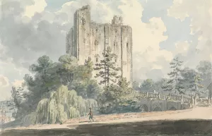 Hedingham Castle, Essex by Edward Dayes Oil Painting