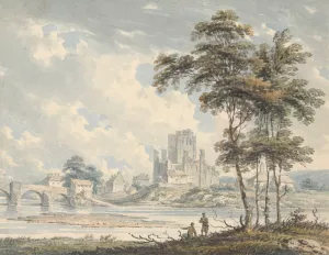 Kelso Abbey, Rosburghshire by Edward Dayes Oil Painting