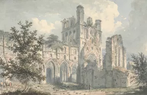 Llanthony Abbey, Monmouthshire by Edward Dayes Oil Painting