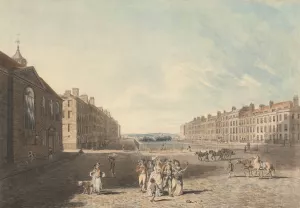 Queen Square, London by Edward Dayes Oil Painting