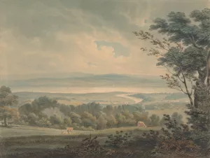 The Meeting of the Rivers Severn and Wye, near Chepstow by Edward Dayes Oil Painting