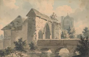 Waltham Abbey, Essex by Edward Dayes Oil Painting