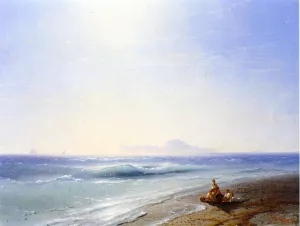 Mending Nets, Brittany by Edward E. Simmons Oil Painting