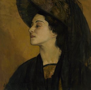 Alla Nazimova by Edward Emerson Simmons Oil Painting