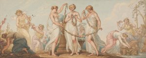 Allegory for Spring by Edward Francis Burney Oil Painting