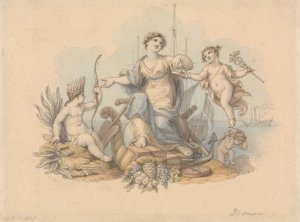 Allegory of Sea Trades by Edward Francis Burney Oil Painting