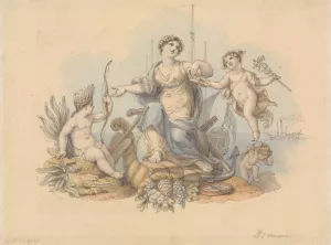 Allegory of Sea Trades by Edward Francis Burney Oil Painting