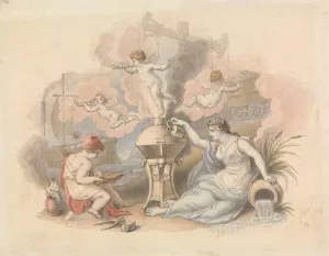 Allegory of Steam by Edward Francis Burney Oil Painting