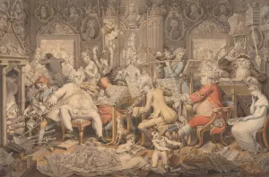 Amateurs of Tye-Wig Music by Edward Francis Burney Oil Painting