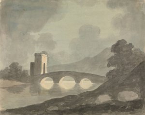 Bridge and Tower by Edward Francis Burney Oil Painting