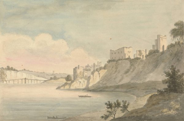 Chepstow Castle by Edward Francis Burney - Hand-Painted Oil Painting Reproduction