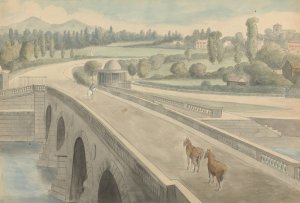 The Bridge by Edward Francis Burney Oil Painting