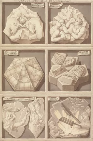 Unique Specimens of Mineralogy by Edward Francis Burney Oil Painting