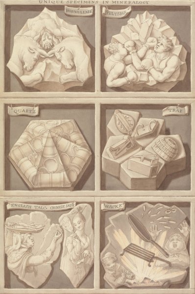 Unique Specimens of Mineralogy by Edward Francis Burney - Hand-Painted Oil Painting Reproduction