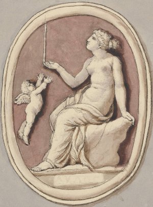 Venus and Cupid by Edward Francis Burney Oil Painting