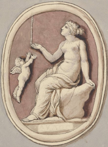 Venus and Cupid by Edward Francis Burney - Hand-Painted Oil Painting Reproduction