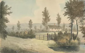 View at Rympton by Edward Francis Burney Oil Painting