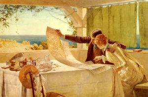 The Honeymooners by Edward Frederick Brewtnall Oil Painting