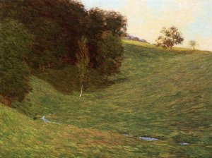 Creek by the Woods in Summer Oil painting by Edward H Barnard