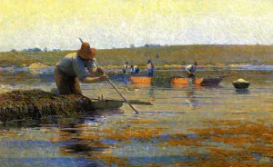 River Weeders by Edward H Barnard Oil Painting