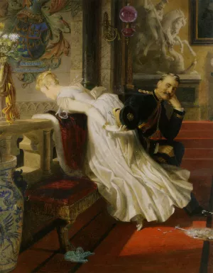 Amor Vincit Omnia by Edward Henry Corbould Oil Painting