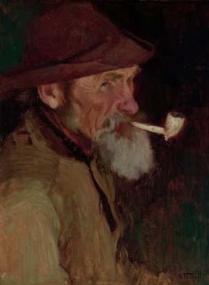 A Maine Fisherman by Edward Henry Potthast Oil Painting
