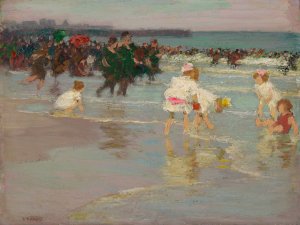 Beach Scene by Edward Henry Potthast Oil Painting