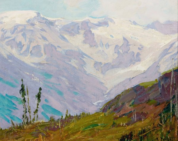 Canadian Rockies by Edward Henry Potthast - Hand-Painted Oil Painting Reproduction