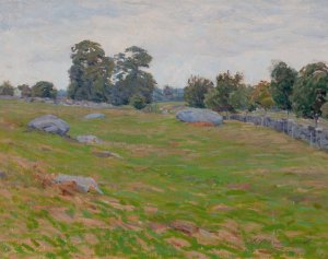 In the Fields by Edward Herbert Barnard Oil Painting