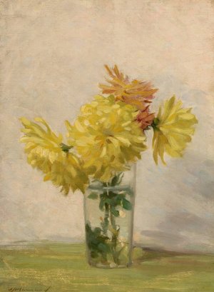 Still Life with Bouquet of Yellow Flowers by Edward Herbert Barnard Oil Painting