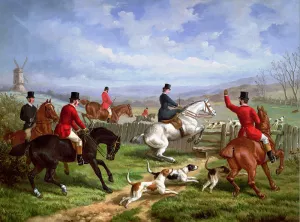Over The Fence by Edward Herberte - Oil Painting Reproduction