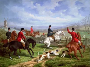 Over The Fence by Edward Herberte Oil Painting