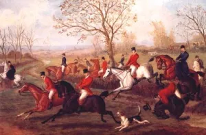 The Chase by Edward Herberte - Oil Painting Reproduction