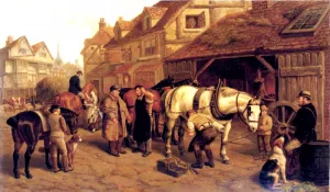 The Farrier by Edward Herberte - Oil Painting Reproduction