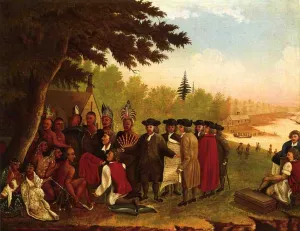 Penn's Treaty by Edward Hicks Oil Painting