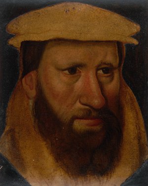 Portrait of a gentleman, perhaps Bishop Bonner by Edward Hicks Oil Painting