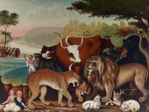The Peaceable Kingdom by Edward Hicks Oil Painting