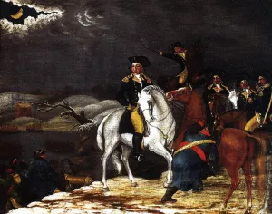 Washington at the Deleware by Edward Hicks - Oil Painting Reproduction