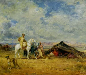 Au Camp Hamiansu painting by Edward Holliday