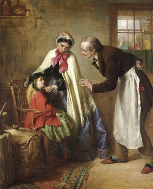 A First Visit To The Dentist by Edward Hughes Oil Painting