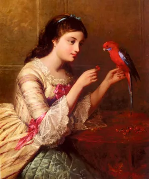 An Attentive Friend by Edward John Cobbett Oil Painting