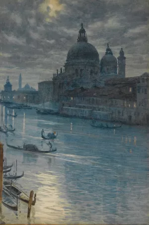 A Moonlight Scene, Venice by Edward John Poynter Oil Painting